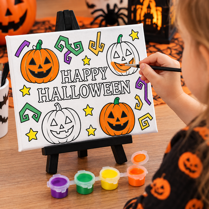 Halloween Paint Your Own Canvas with Stand