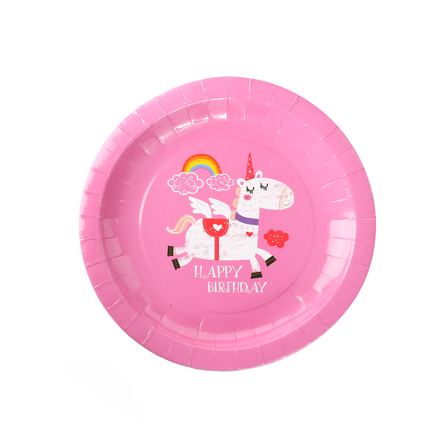 16 Unicorn Paper 9" Party Plates