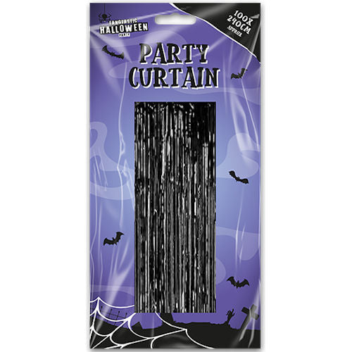 Black Halloween 100cm x 240cm Party Curtain