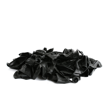 100 Pearlised Black 7" Latex Balloons