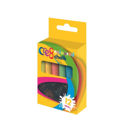 12 Coloured Chalk Sticks
