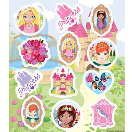 6 Princess Sticker Sheets