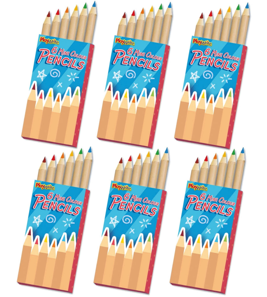 6 Half Size 6 Colour Pencils