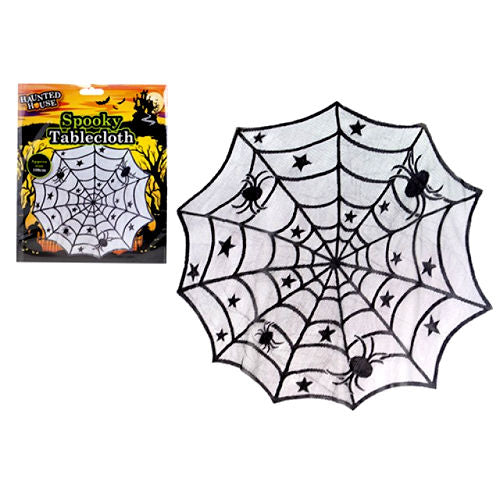 Halloween Spiders Web Round Tablecloth
