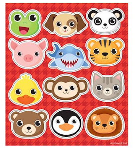 6 Animal Sticker Sheets