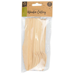 18 Piece Wooden Cutlery Set