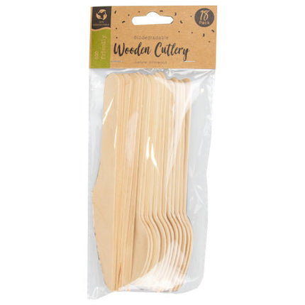 18 Piece Wooden Cutlery Set