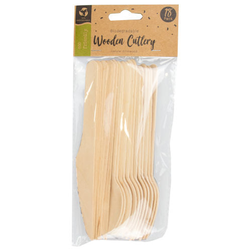 18 Piece Wooden Cutlery Set