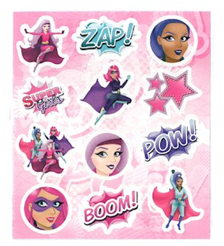6 Super Girl Sticker Sheets
