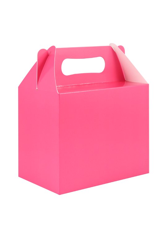 6 Hot Pink Party Lunch Boxes