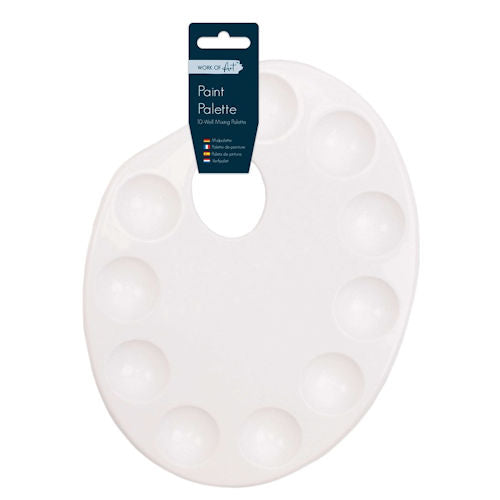 White Plastic Paint Palette