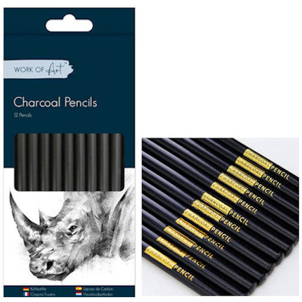 12 Charcoal Pencils