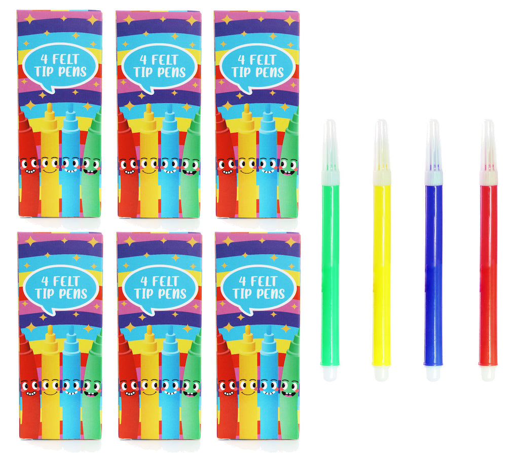 6 Packets Of Felt Tip Pens