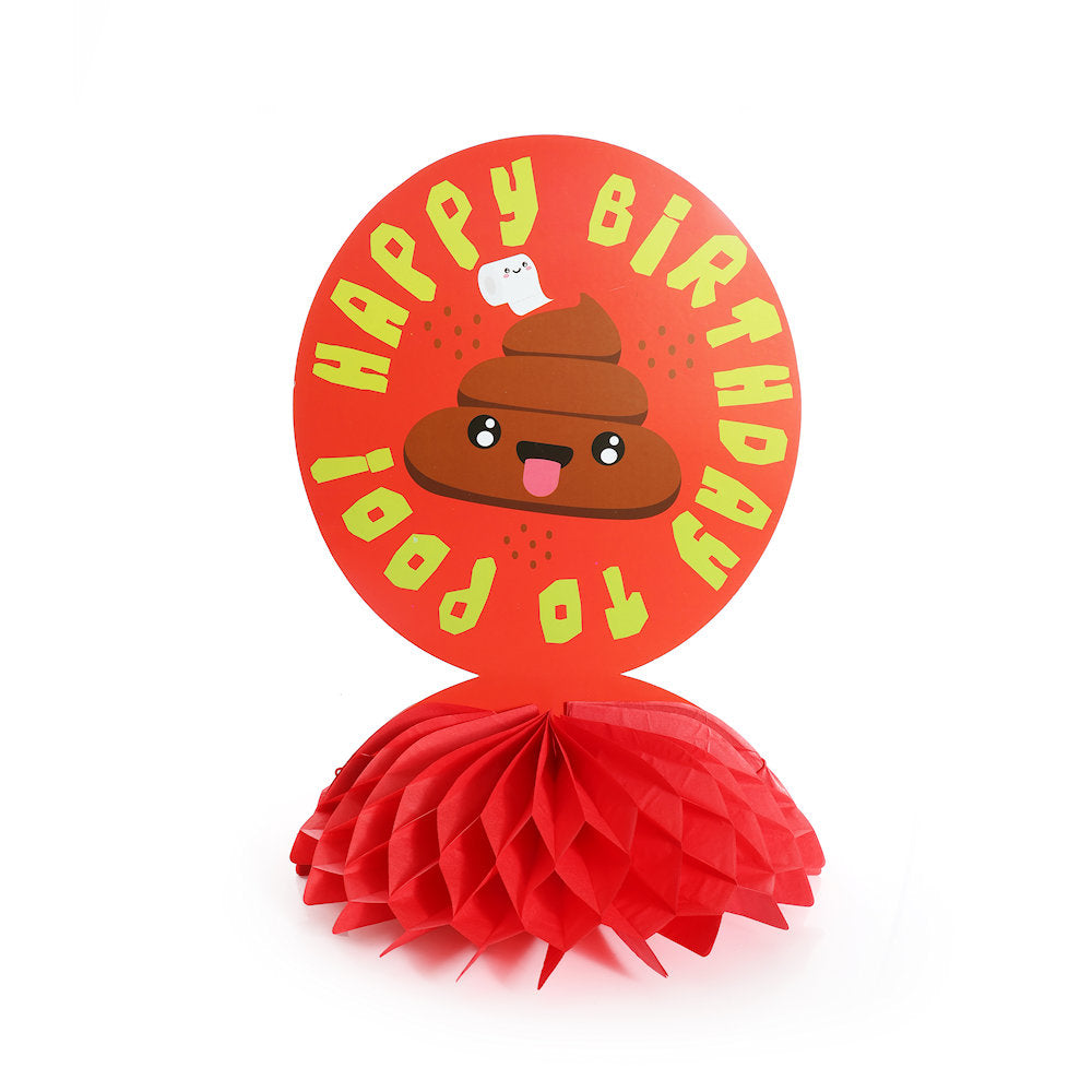 Emoji Poo Honeycomb Table Centerpiece