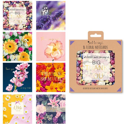 8 Floral Notecards