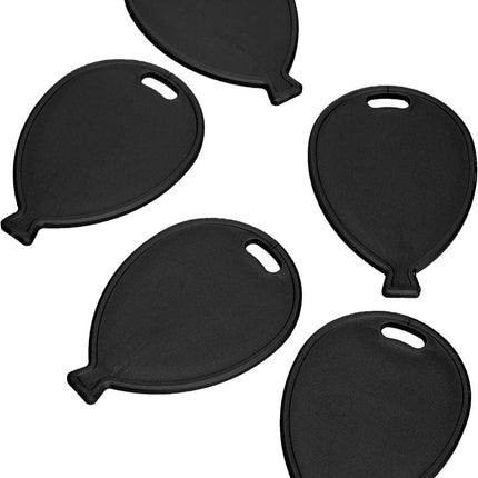 20 Black Plastic Balloon Shaped Weights