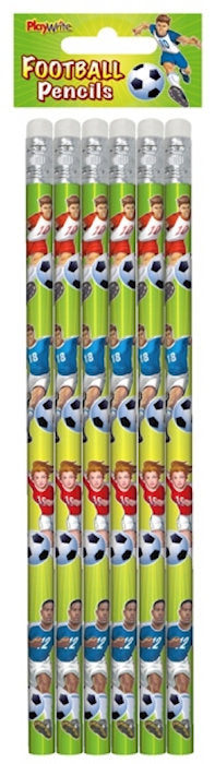 6 Football Pencils