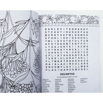 A4 Colouring Word Search Book
