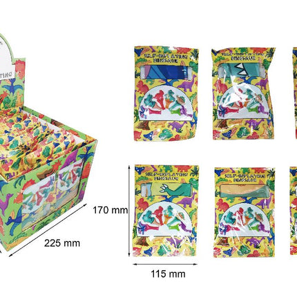 6 Dinosaur Self-Inflating Handheld Balloons