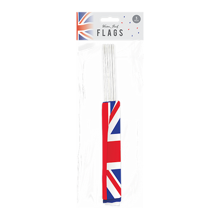 5 Union Jack Hand Waving Flags