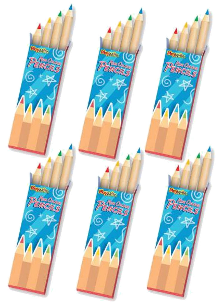 6 Half Size 4 Colour Pencils