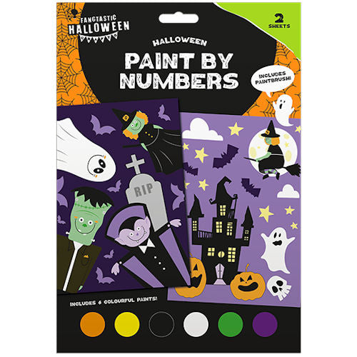 2 Halloween Paint by Numbers Sheets