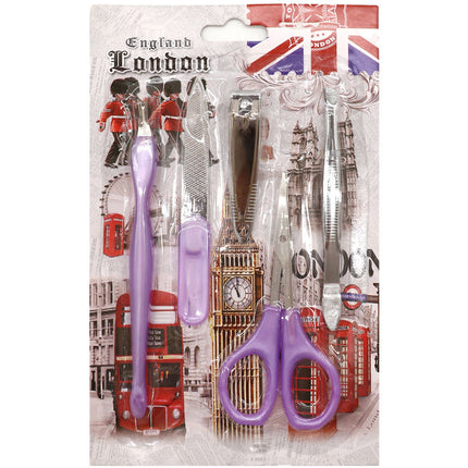 Purple 5 Piece Manicure Set