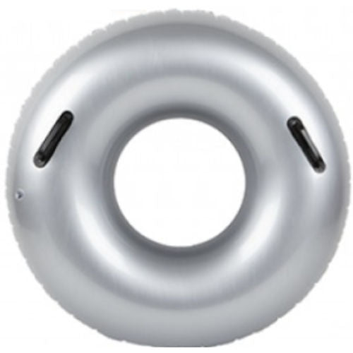 Shiny Metallic Swim Ring 24" - Silver