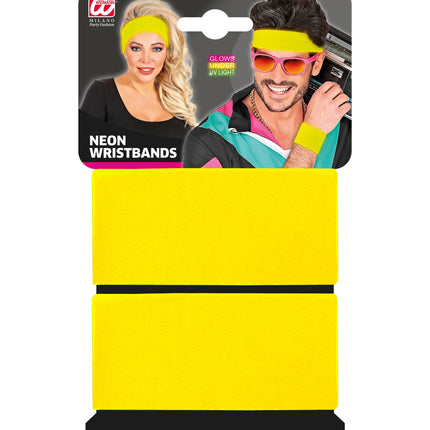 Pair of Neon Yellow Wristbands