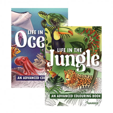 A4 Life in The Jungle/Ocean Advanced Colouring Book