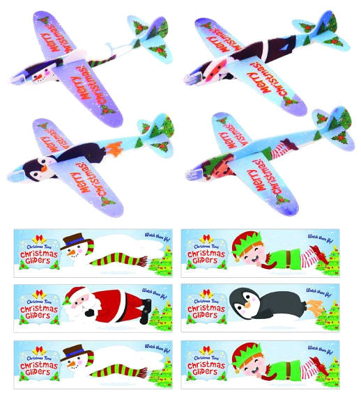 6 Christmas Polystyrene Gliders