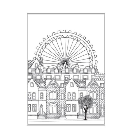 A4 Nature Scenery/Amazing City Colouring Book