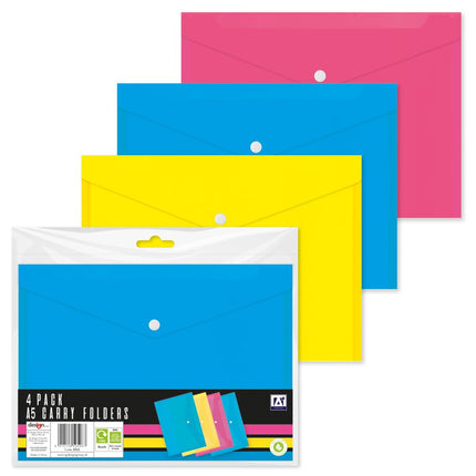4 Pack A5 Bright Cary Folders