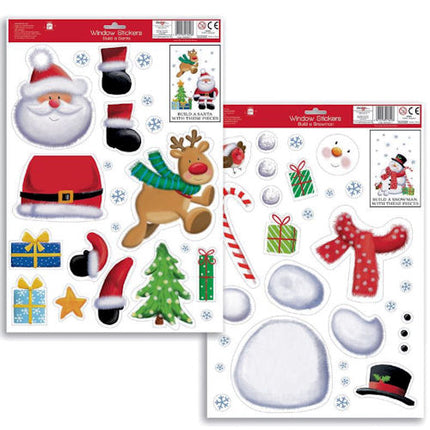 Build Santa / Snowman Window Sticker