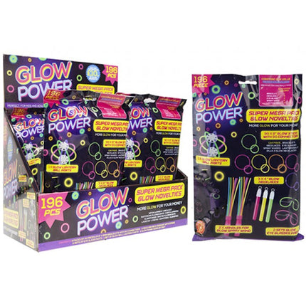 196 Piece Mega Glow Stick Set