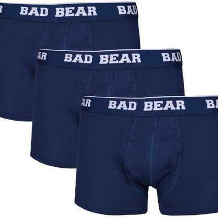 Small Bad Bear Navy Blue Boxer Shorts (3 Pack)