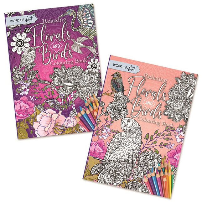 Florals & Birds Colouring Book