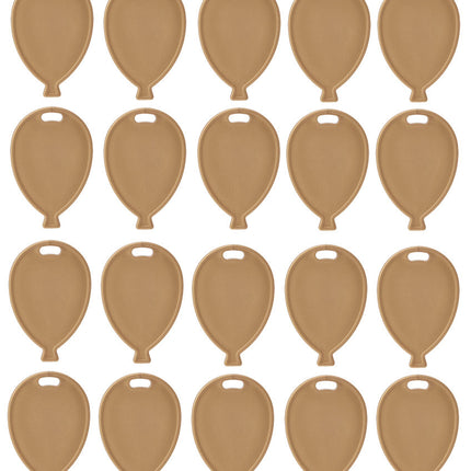 20 Gold Plastic Balloon Shaped Weights