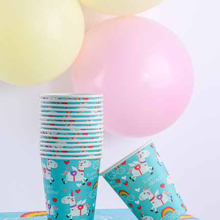 16 Unicorn Paper Party Cups