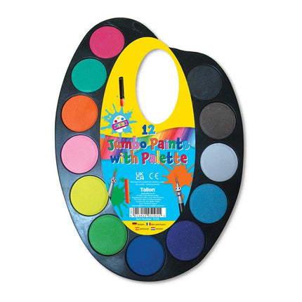 12 Colour Jumbo Paint Palette