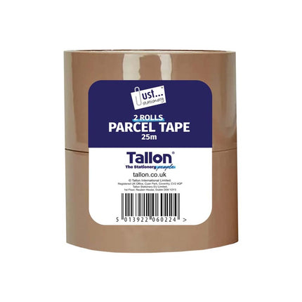 2 Brown 48mm Parcel Tape Rolls