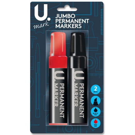 Red & Black Jumbo Permanent Markers