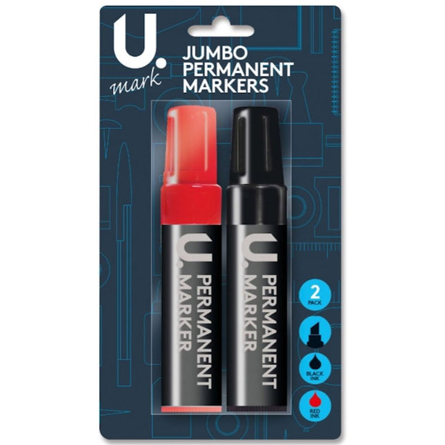 Red & Black Jumbo Permanent Markers