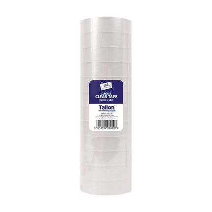 12 Clear 24mm Tape Rolls