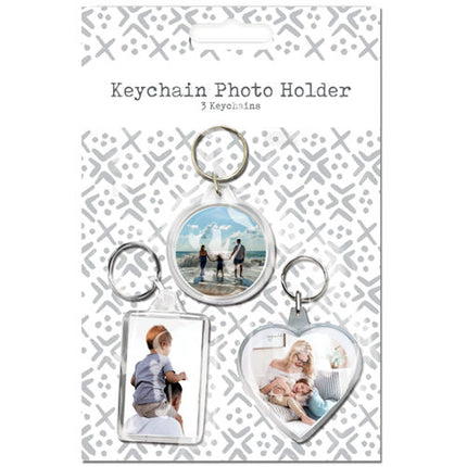 3 Photo Holder Keychains