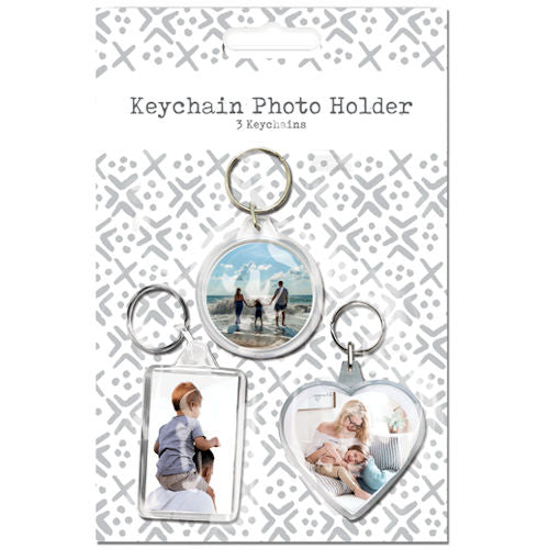 3 Photo Holder Keychains
