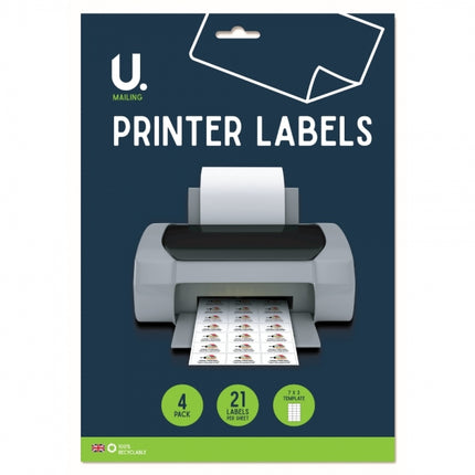 84 Self-Adhesive Printer Labels