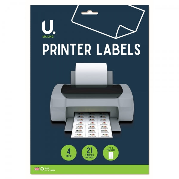 84 Self-Adhesive Printer Labels