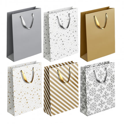 Gold/Silver Patterned Extra Large Gift Bag