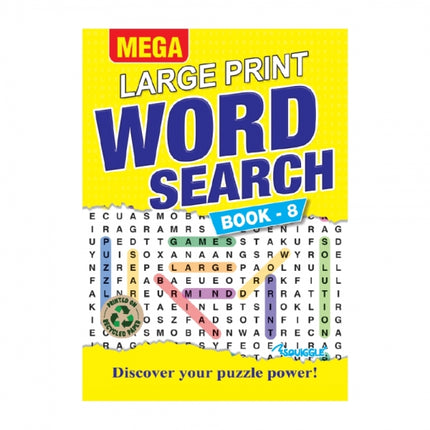 A4 Mega Large Print Word Search Book
